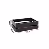 Cassetta in legno - SUPERBOX - Legno - Nero - 290x185mm - Altezza: 105mm - con impilabile