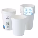 (1000 Stück) Pappbecher - 200ml - 8 oz - Ø 80mm - Weiß