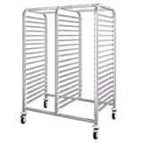 Dienbladenwagen - dubbel - voor 30 dienbladen EN 600x400 - geruisloze wielen