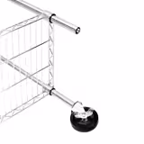 Lagerhylla i stål – kromad - 900x1800 mm - Djup: 450 mm - 4 hyllplan (justerbara) - kromad - Lastkapacitet: 180 kg