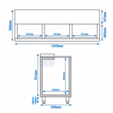 Flessenkoeler bovenlader - RVS - 445L