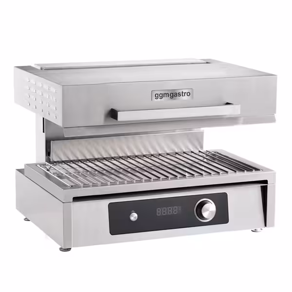 Electric Rise & Fall Salamander Grill SPECIAL - Infrared - 6kW - 230V - Electronic Controls - Height-Adjustable Heating Elements - 1 Shelves