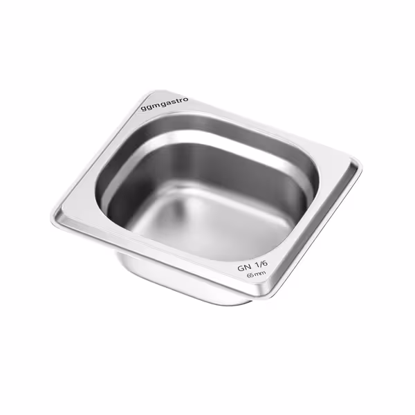 (1 piece) – Stainless Steel Gastronorm Pan GN 1/6 – Height 65 mm