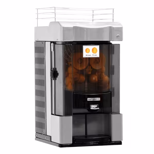 Automatic Orange Juicer - 370W - 75kg - with 25 oranges/min, orange size 60-75mm, automatic feed, ideal for self-service - Grey