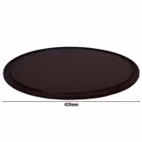 (12 ks) Talíř na pizzu - Polyethylen - Ø 420 mm - Hnědá