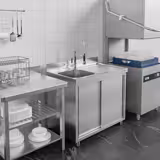 Lavello armadiato ECO - in acciaio inox - 1400x700mm - 1 vasca a sinistra