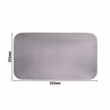 (2 pezzi) SELTMANN WEIDEN | Piatto Coup - piano rettangolare - 350x200 mm - Grigio