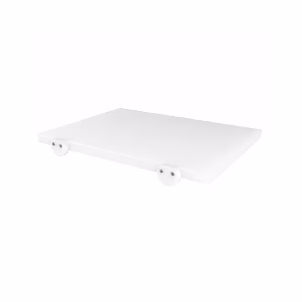 Snijplank - 250x400mm - Dikte: 20mm - HACCP-conform - Polyethyleen - Wit - Antislipvoetjes - Vaatwasmachinebestendig