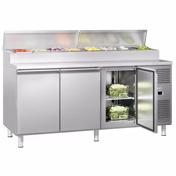 Saladette ECO - 2020x800mm - met 3-deurs - opzet 10x GN 1/3