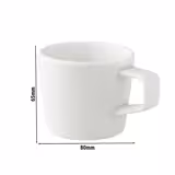 (12 Stück) WHITE DELIGHT - Cappuccinotasse - 180ml - Weiß