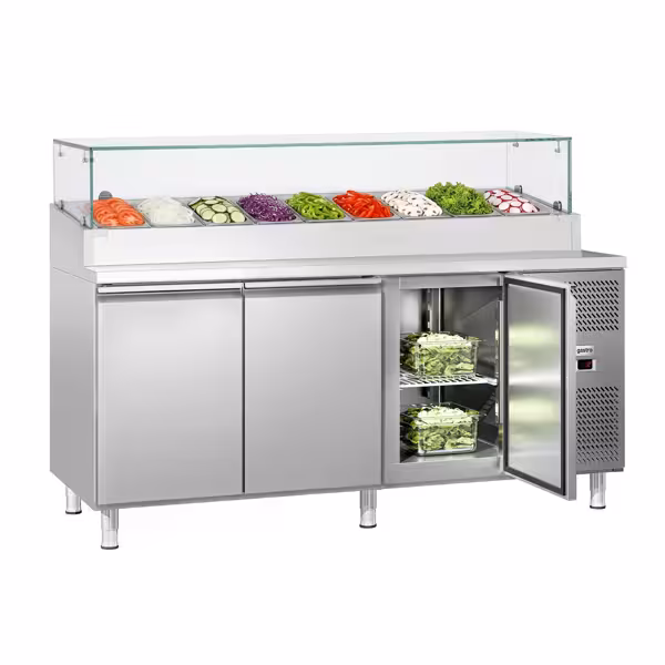 Saladette ECO - 1795x700mm - 3-deurs - voor 9x GN 1/3