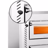 Commercial Electric Pizza Oven – 4+4 x 25 cm – Manual – Incl. Stand