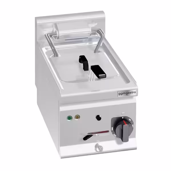 Elektrische friteuse - 10 liter - 9 kW - mechanische bediening - met aftapkraan