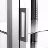 Panoramavitrine - 440 Liter - 1 Glastür - 5 Ablagen - Silber