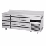 Koelwerkbank PREMIUM - 1865x700mm - 9 lades - opstand