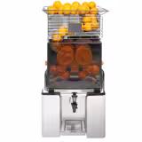 Elektrische Orangenpresse - mit automatischer Fruchtzufuhr & Ablasshahn - Silber