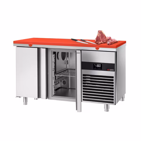 Vrieswerkbank PREMIUM - 1400x700mm - met 2 deuren - met snijplaat rood