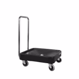 Carrello di trasporto per cestelli lavastoviglie - 580x580mm - con 1 piano di appoggio in plastica