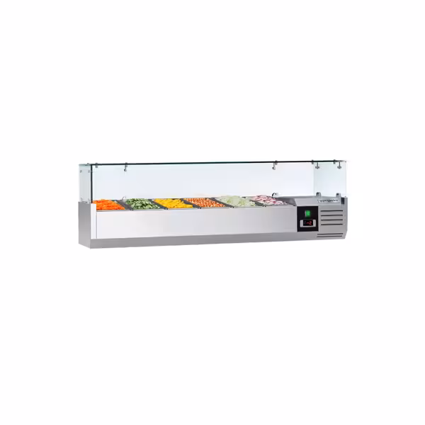 Opzetkoelvitrine PREMIUM - 1400x335mm - 6x GN 1/4