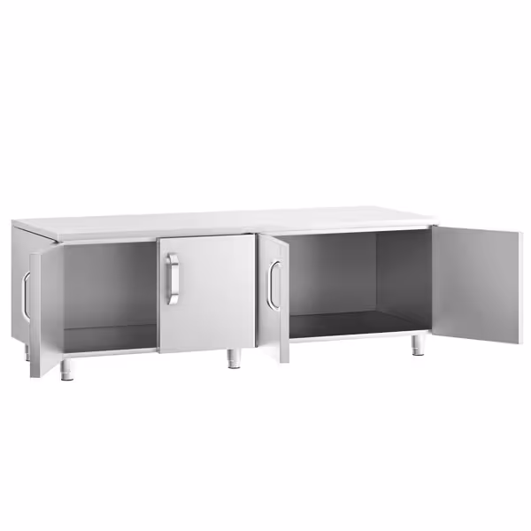 ستانلس ستيل هيكل سفلي - 1600 mm - 4 أبواب لعربات التسخين