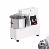 Amasadora espiral PROFESIONAL - 22L / 18kg - cuba fija - con temporizador - 400V trifásica - para masas de pan/pizza