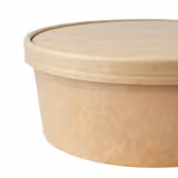 (300 pieces) Cardboard membrane lid - Ø 185mm - Brown