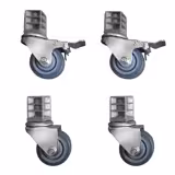 (4 szt.) Zestaw kółek do stołów produkcyjnych - do serii ATK - 140x100x60mm