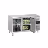 Commercial Counter Fridge ECO - 1360x700mm - glass doors - with 2 doors - capacity 282 litres