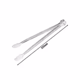 (4 pcs) Grill tongs - Length: 320mm - Stainless steel