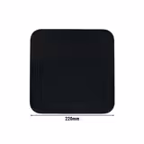 (6 pcs) SELTMANN WEIDEN | Coupe Side Plates – Ø 220 mm – porcelain – dishwasher-safe – square – black