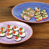 (6 pcs) Serving Tray - LA VIDA - Melamine - Ø320mm - Height: 35mm - Blue