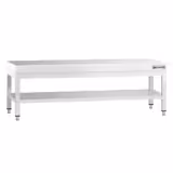 Ruostumattomasta teräksestä työpöytä PREMIUM - 1800x700 mm - alatasolla
