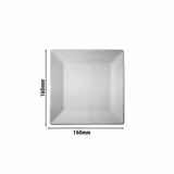 (12 stuks) MAYA - bord - vlak - vierkant - porselein - 160x160mm - wit
