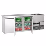 Comptoir de bar réfrigéré PREMIUM - 2500x700mm - 3 portes