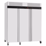 Koelkast RVS ECO - 1800mm - 1800liter - tot +8°C - met 3 deuren - geforceerde koeling, digitaal thermostaat, slot & roosters