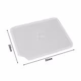 Poklopac s izrezom za žlicu - polipropilen - prozirna - 265x200x7 mm - ergonomska ručka