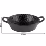 (60 pcs) Coupe - MINI - Mélamine - 70ml - avec poignées - lot de 60 - 115x85mm - Profondeur : 25mm - Noir