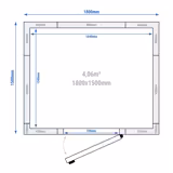 Kylrum i rostfritt stål - 1800x1500 mm - 4,06 m³