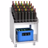 Porte-bouteilles de bar - Acier inoxydable - 600x600mm - 4 niveaux