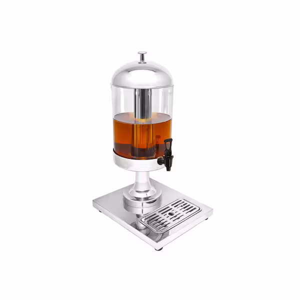 Commercial Juice Dispenser - 8 Litres - Stainless Steel - incl. drip tray