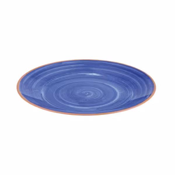 (6 pcs) Serving Tray - LA VIDA - Melamine - Ø320mm - Height: 35mm - Blue