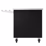 Commercial Checkout Trolley with Tray Slide – Black - 700 mm Width - Stainless Steel Worktop