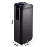 Sèche-mains avec capteur & lampe UV - Noir mat