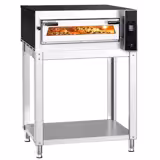 Forno elettrico per pizza - 990x895mm - 4 pizze Ø35cm - 400°C - Digitale - Sovrapponibile (fino a 3) - incl. Sottotelaio/Supporto