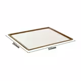 (6 pièces) Plateau GN 1/2 – STONE ART – Mélamine – Hauteur : 15 mm – Blanc/Marron