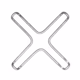 Réducteur de flammes - 229x299x50mm - Chromé - compatible avec Cuisinière à gaz GKOZ1 & GKOZ2