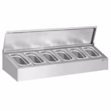 Prateleira para especiarias - 6x GN 1/4 - de bancada - com recipientes GN incluídos - 1200mm