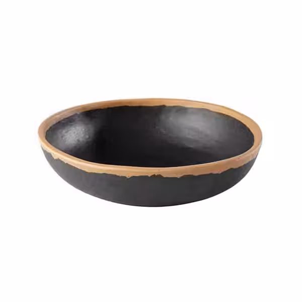 (6 stuks) Kom - CROCKER - Melamine - 0,5L - rond - Ø165mm - stapelbaar - Bruin/Terracotta