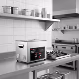Commercial Ultrasonic Cleaner - 10L - 240W Ultrasonic Power - 40kHz - Digital - with Heater - Degas - with Drain Tap