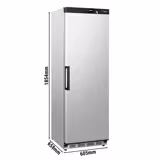 Lagerkühlschrank Edelstahl PREMIUM - 400 Liter - mit 1 Tür - Innenseite der Tür aus Kunststoff